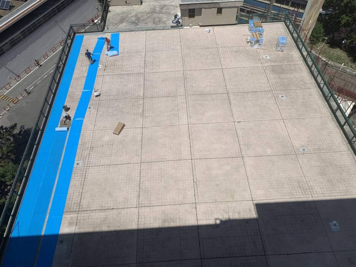 Preparazione del piano di posa sul terrazzo