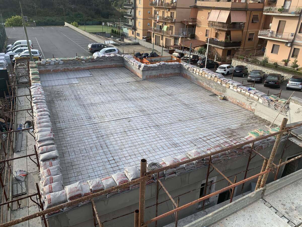 Cantiere centro sportivo Montespaccato — lavorazioni edili, fase 4