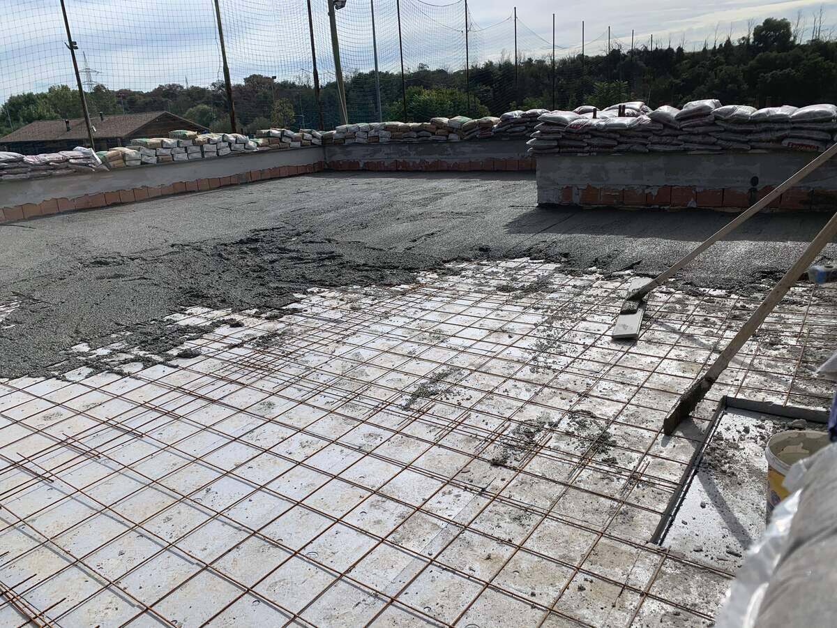 Cantiere centro sportivo Montespaccato — lavorazioni edili, fase 7