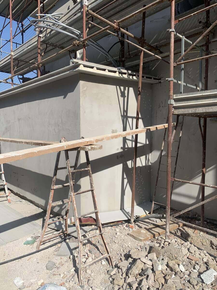 Cantiere centro sportivo Montespaccato — lavorazioni edili, fase 16